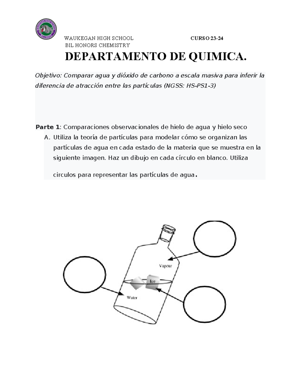 Resultado de la experiencia de añadir hielo seco en disolución acuosa