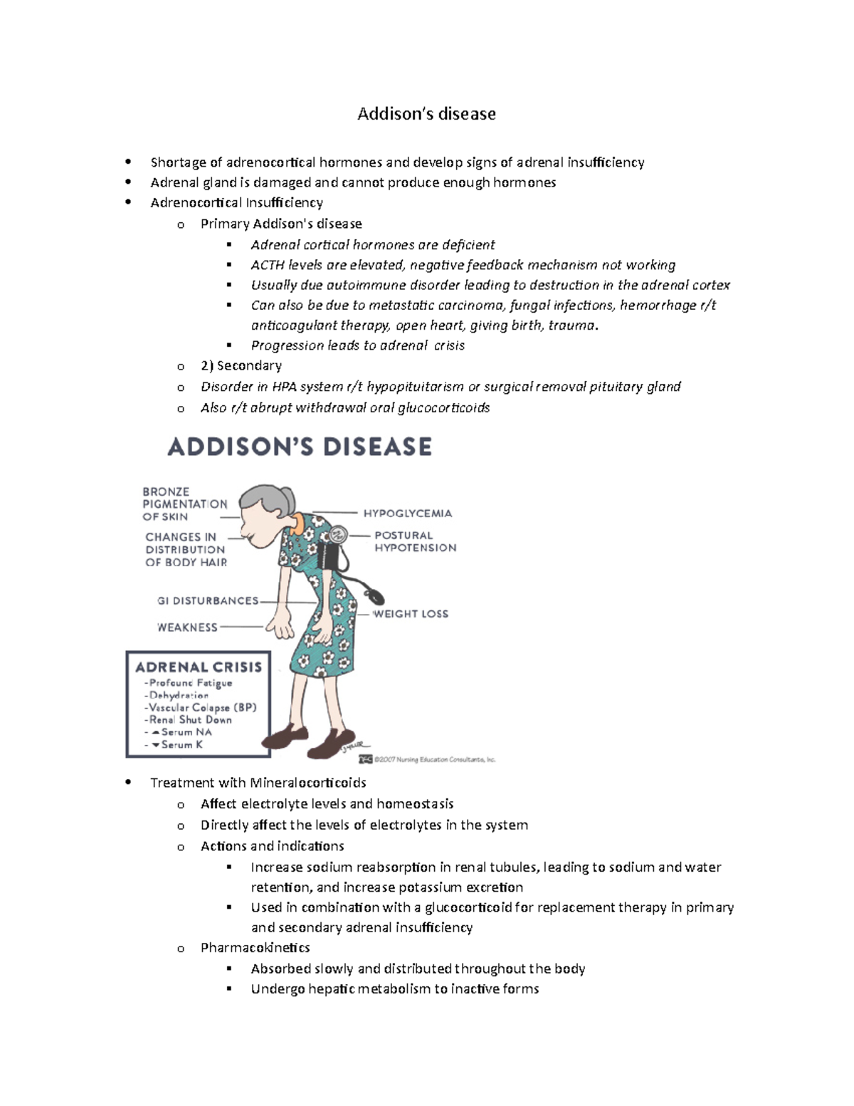 addison's disease research paper