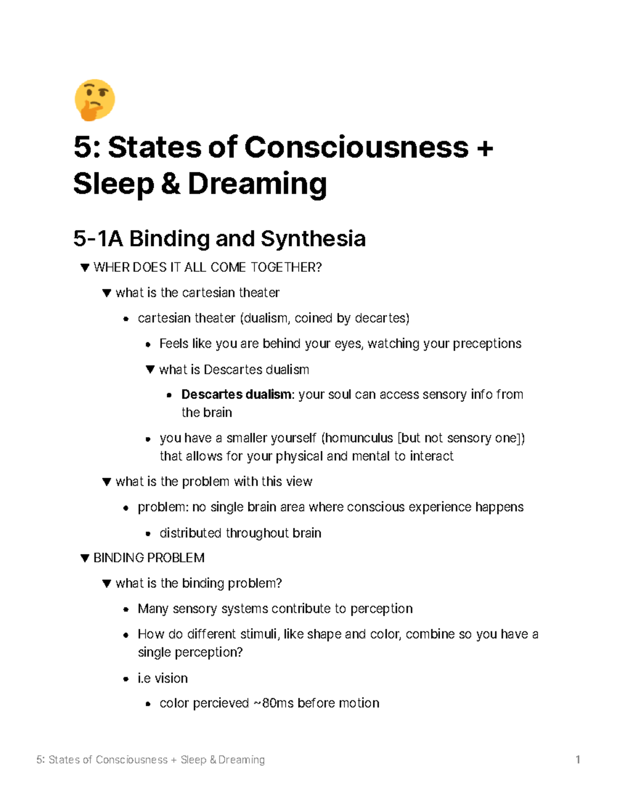 5 States of Consciousness Sleep Dreaming 5 States of Consciousness