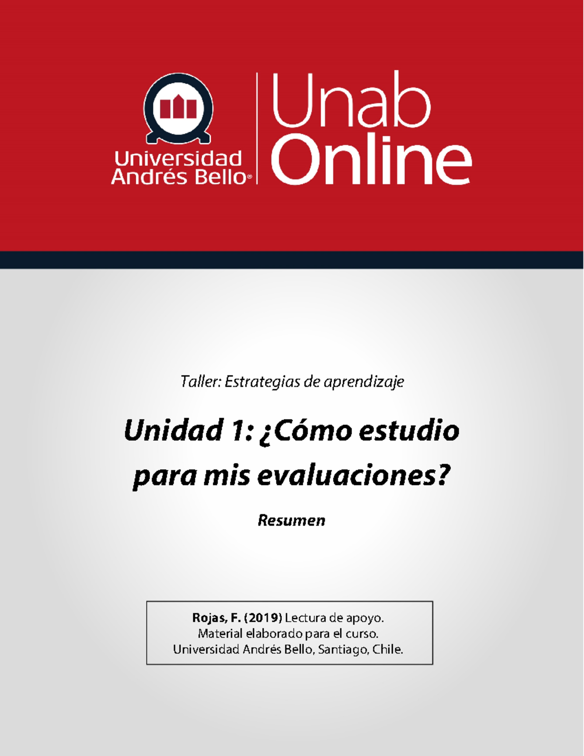 CIAD u1 resumen_2 - Taller: Estrategias de aprendizaje Unidad 1: ¿Cómo ...