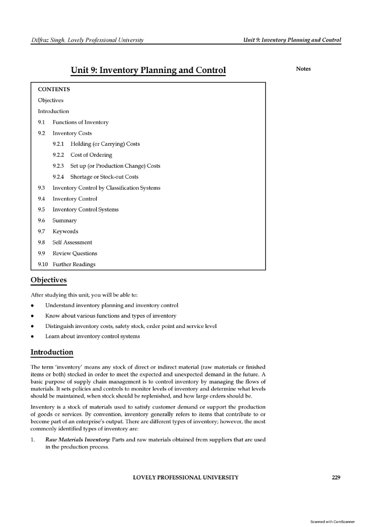 inventory-planning-control-mba-studocu