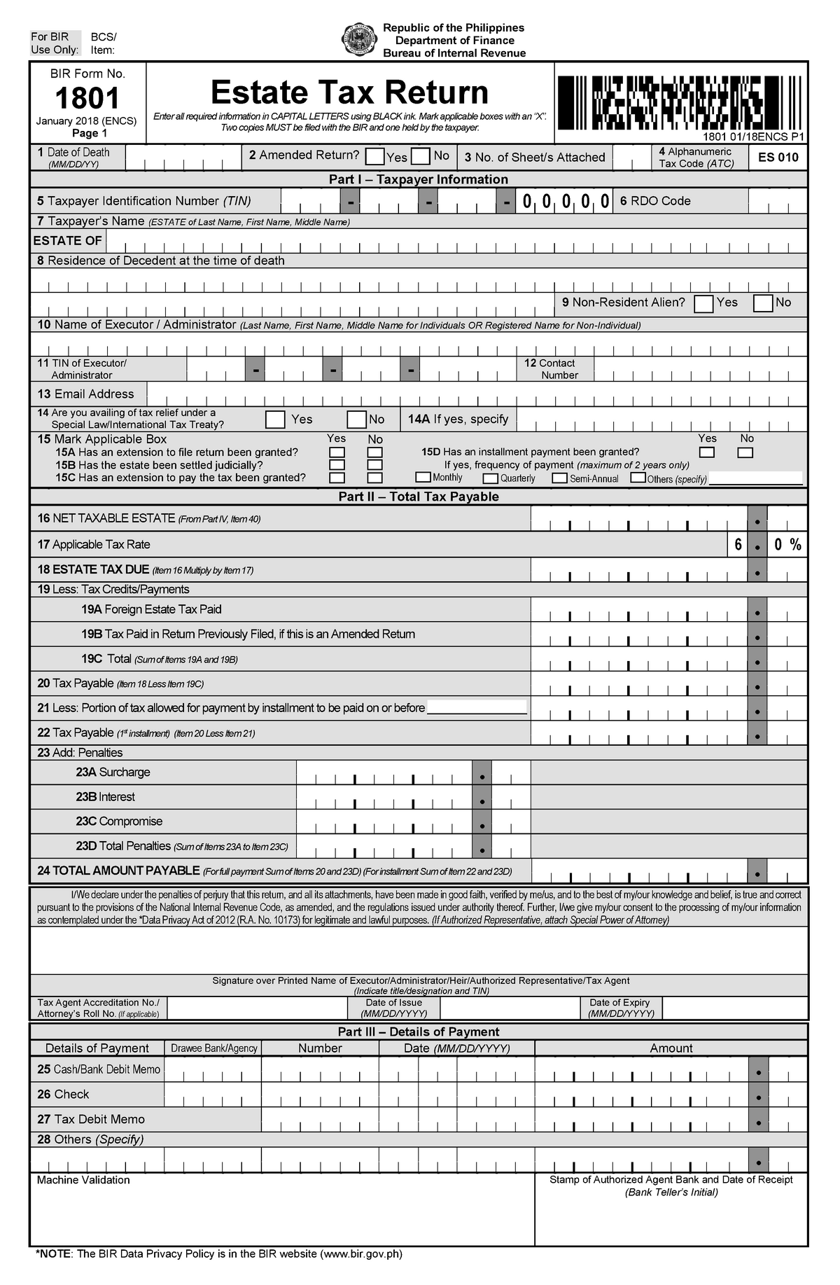 estate-tax-return-none-for-bir-use-only-bcs-item-bir-form-no