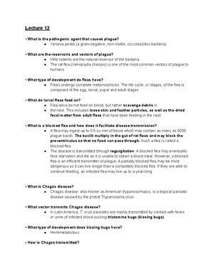 Medical Entomology Lecture 7 Notes - Lecture 7 When did hematophagy in ...