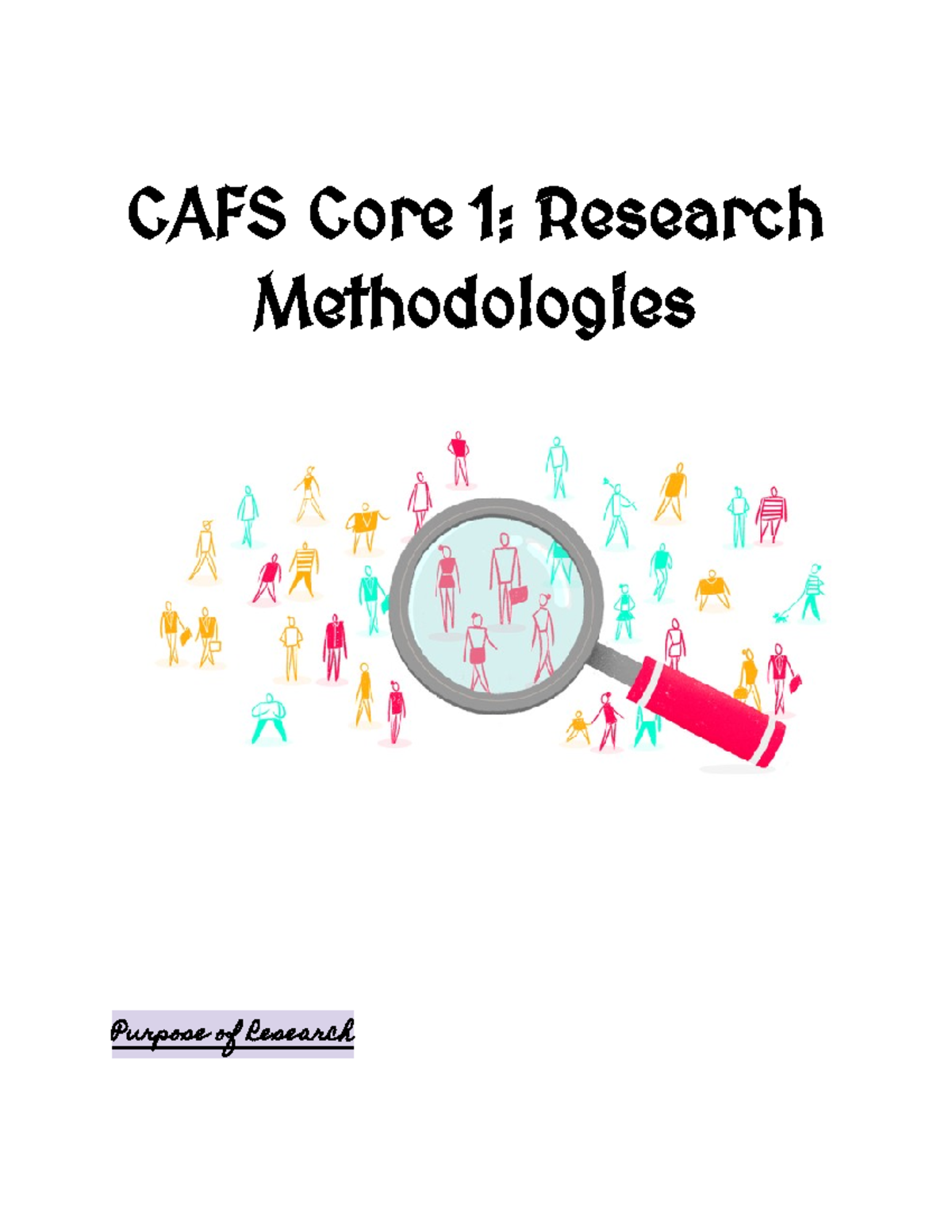 Community And Family Studies Core 1 Notes Research Methodologies - CAFS ...