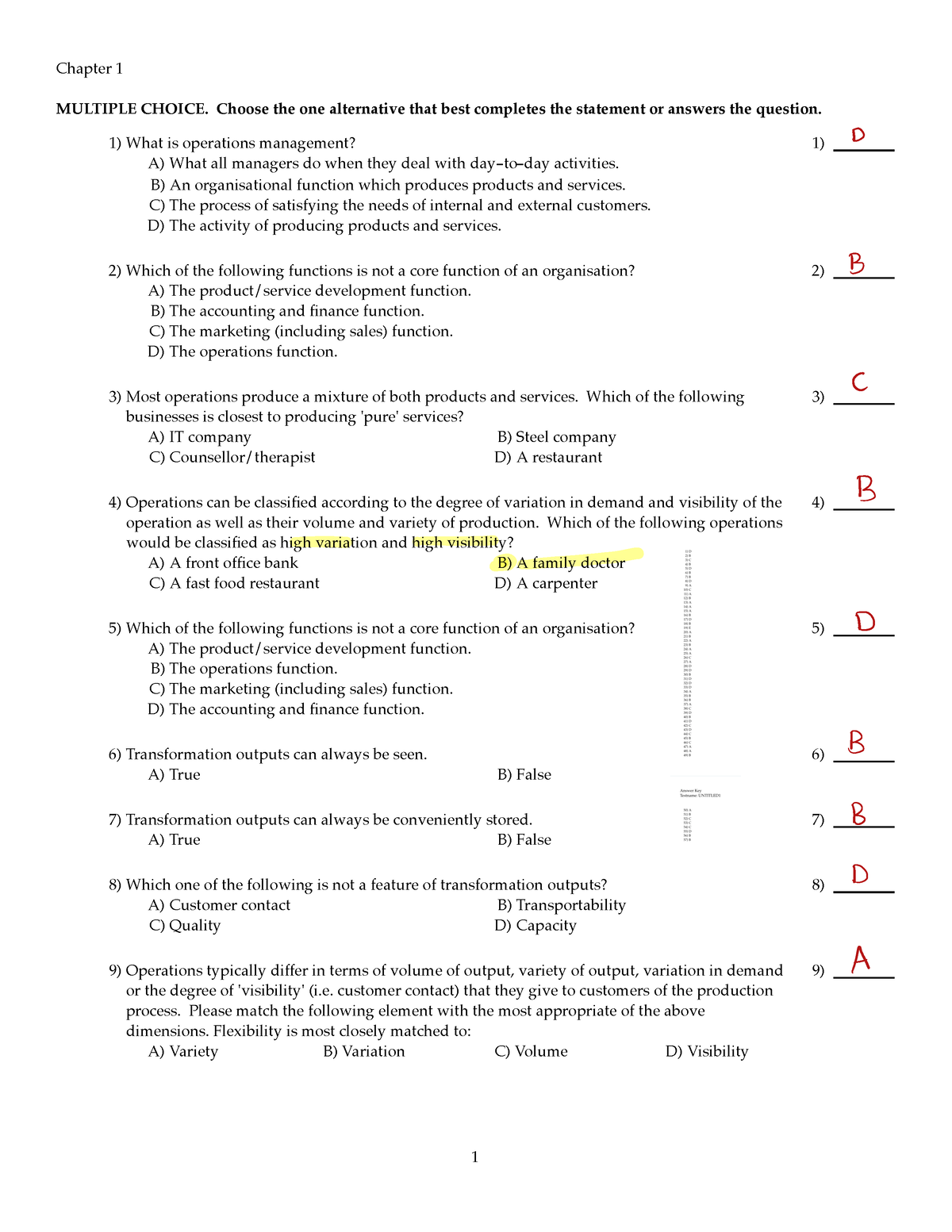 TB CH1 - Ch1and 2 - Chapter 1 MULTIPLE CHOICE. Choose The One ...