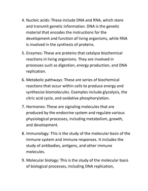 Biochemistry - BIOCHEMISTRY Biochemistry Is The Study Of The Chemical ...