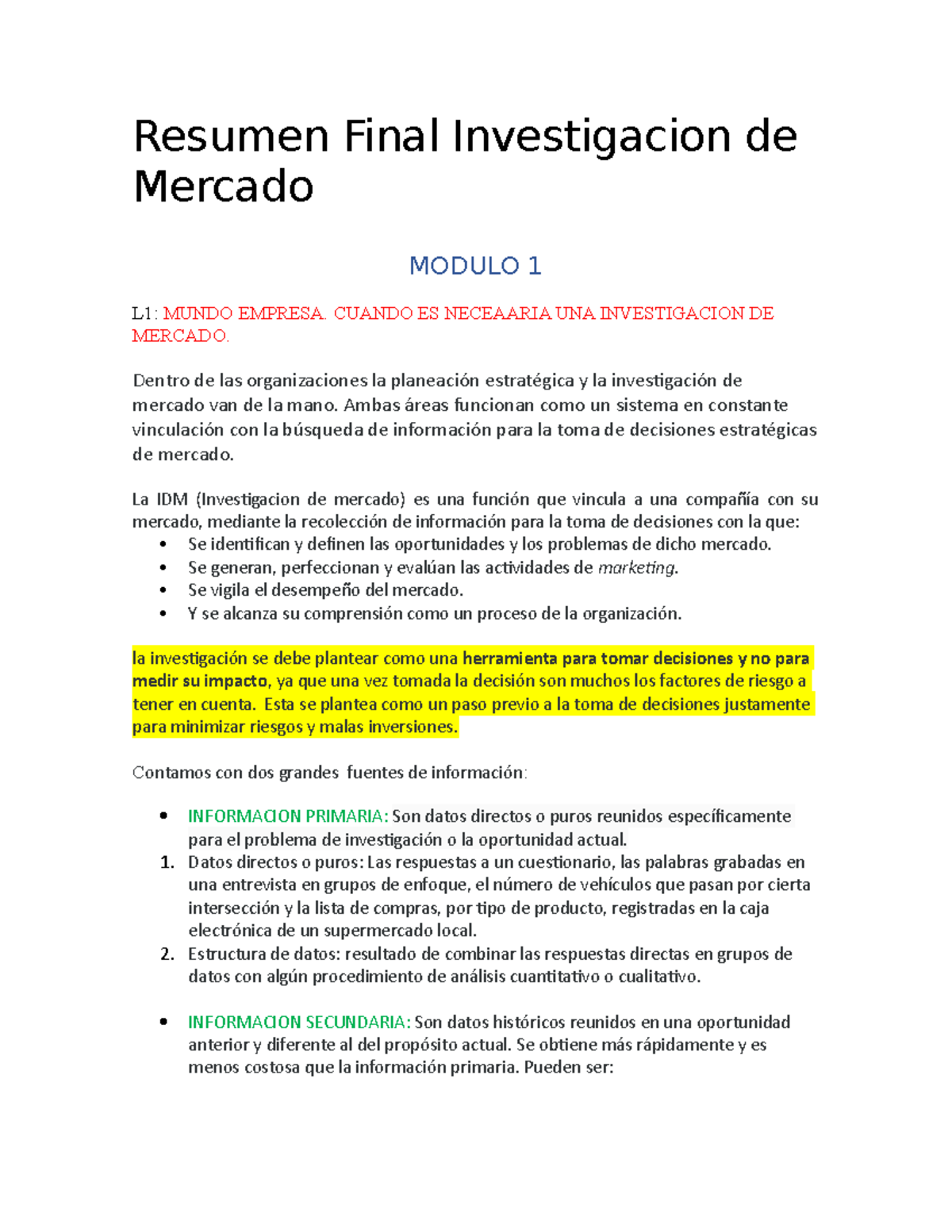 Resumen Final Investigacion De Mercado - Resumen Final Investigacion De ...