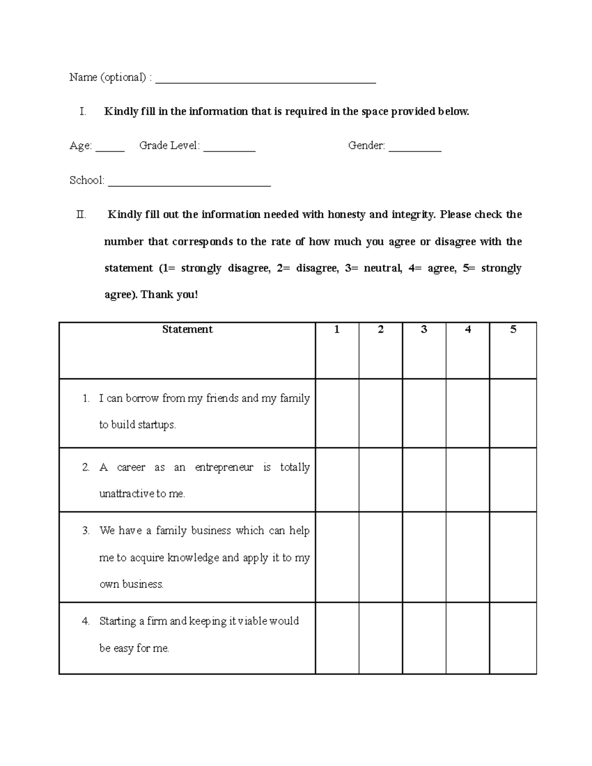 Research Instrument Draft - Name (optional ...