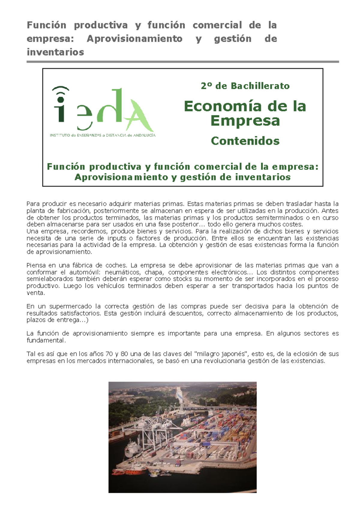 Aprovisionamiento y gestion de inventarios t2 - Función productiva y ...
