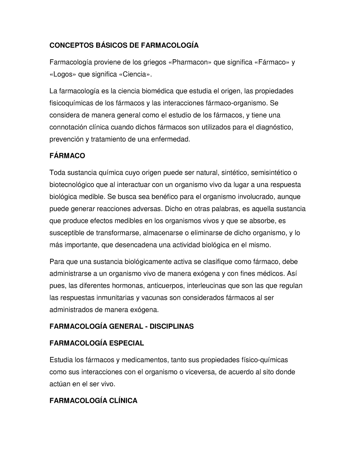 Exposici N Conceptos B Sicos De Farmacolog A Conceptos B Sicos De