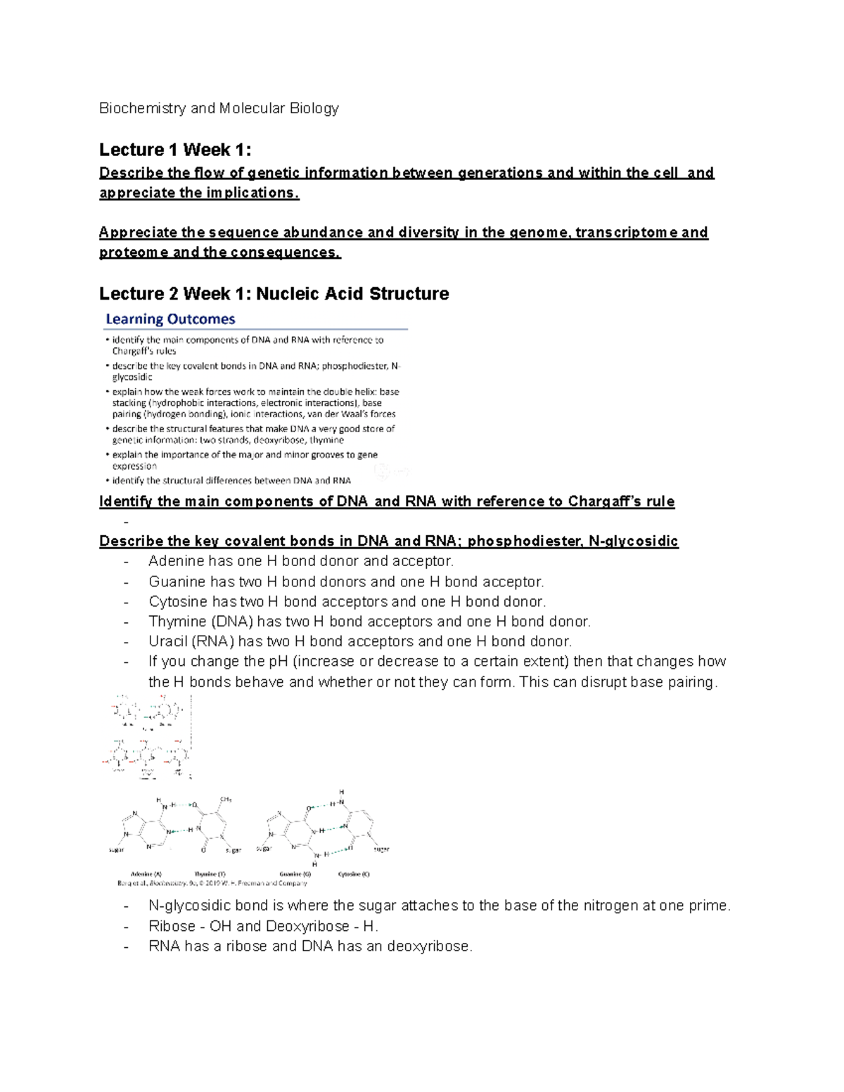 Biochemistry And Molecular Biology Notes - Biochemistry And Molecular ...