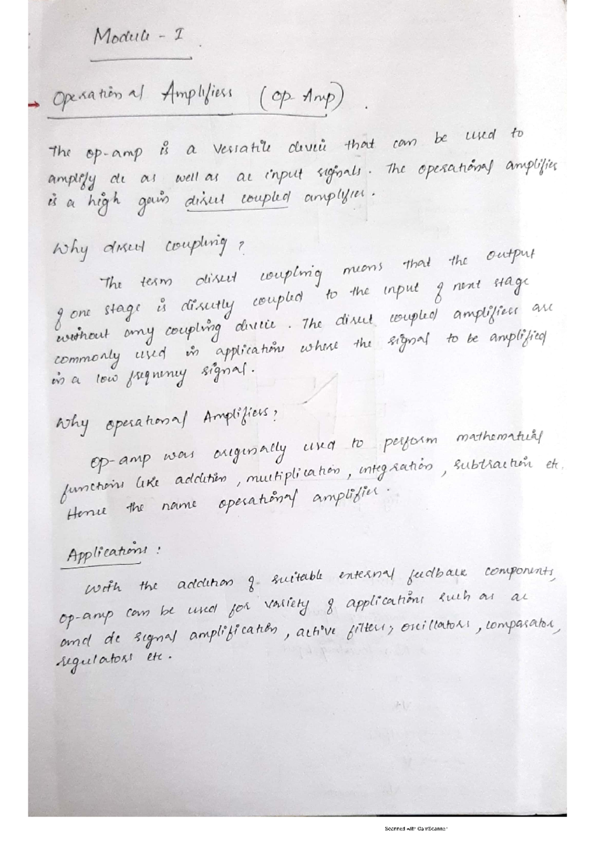 Linear Integrated Circuits Mod1 Studocu