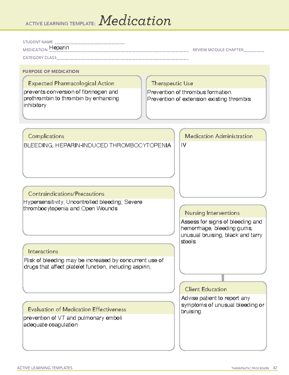 Medication template 16 - VSNG1123 - Studocu