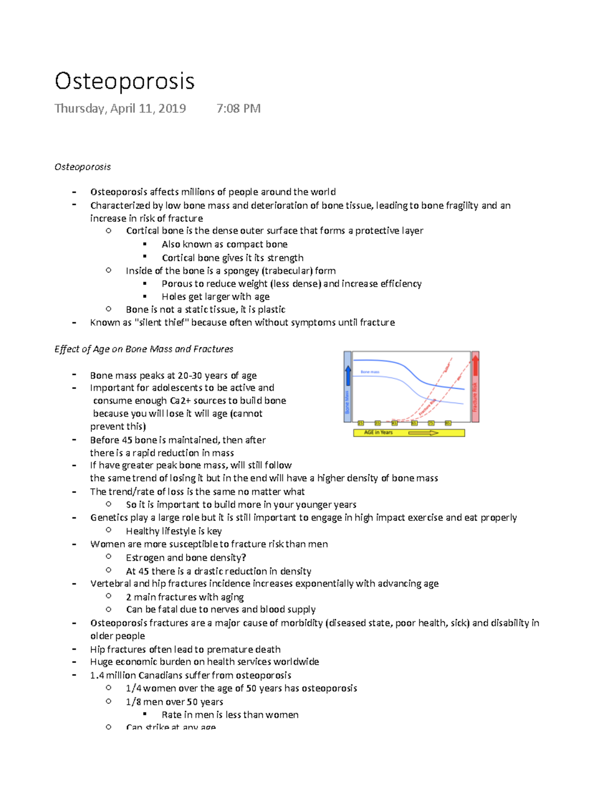 osteoporosis assignment oum