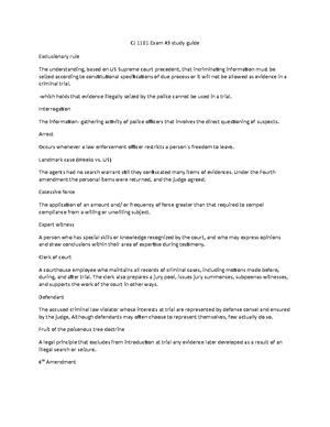 CJ 1101 Exam - study guide with answers - CJ 1101 Exam #1- Ch. 1-3 ...