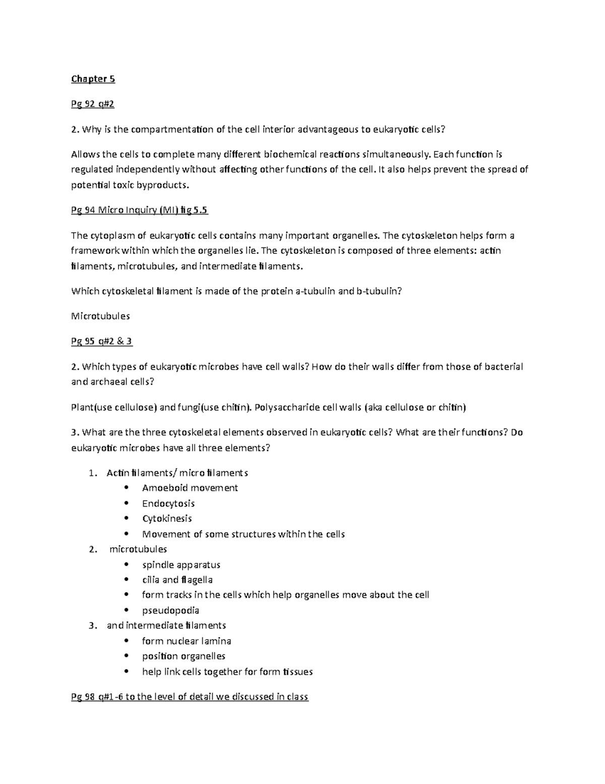 Micro ch. 5 - study guide - Chapter 5 Pg 92 q#2 2. Why is the ...