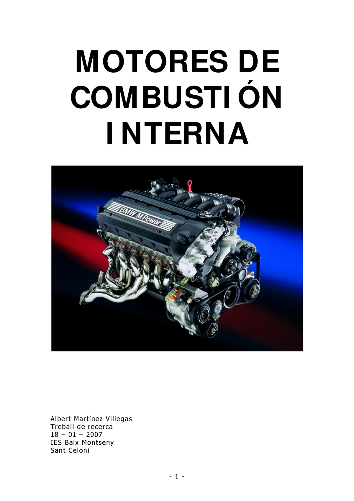 Motores De Combustión Interna - MOTORES DE COMBUSTI ÓN I NTERNA Albert ...