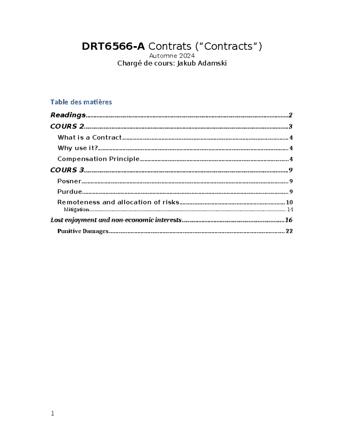 DRT6566.Contrats..Fall.2024 - DRT6566-A Contrats (“Contracts”) Chargé ...