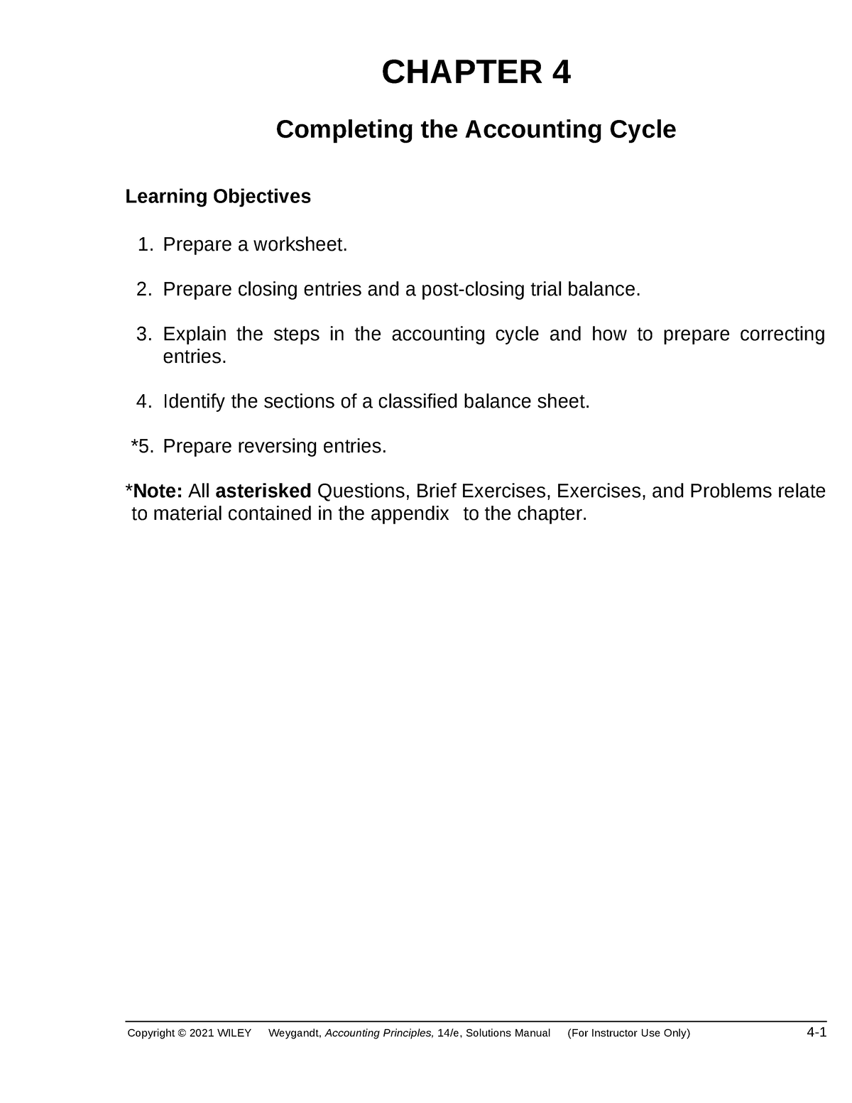 AP14e Ch04 Solutions Manual - CHAPTER 4 Completing The Accounting Cycle ...