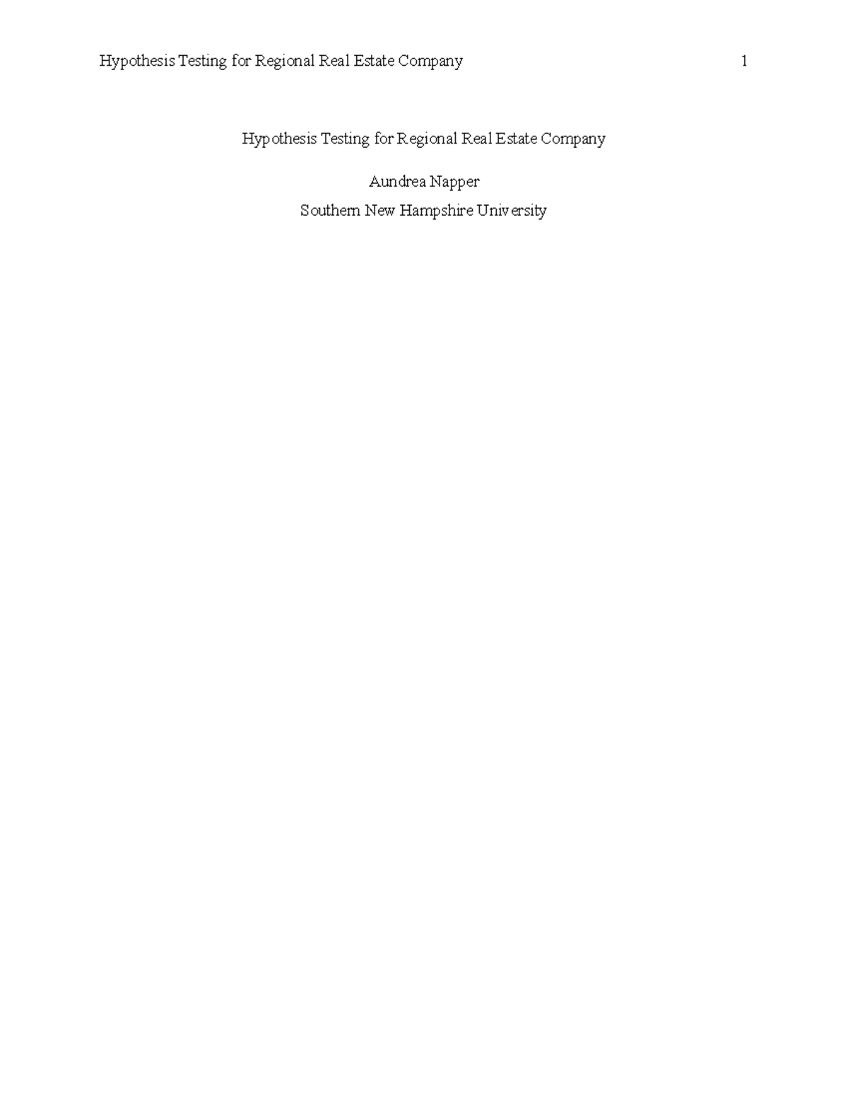 Module 5 assignment - Hypothesis Testing for Regional Real Estate ...