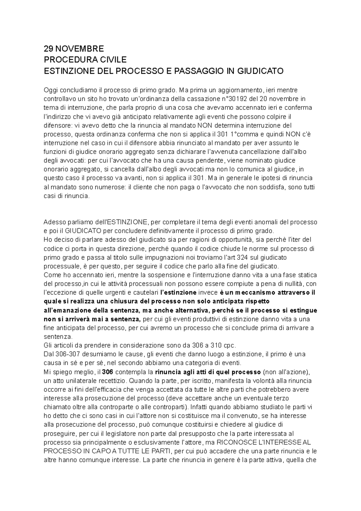 Estinzione processo e passaggio in giudicato Diritto Processuale Civile UniMe Studocu Estinzione processo e passaggio in giudicato Diritto Processuale Civile UniMe Studocu