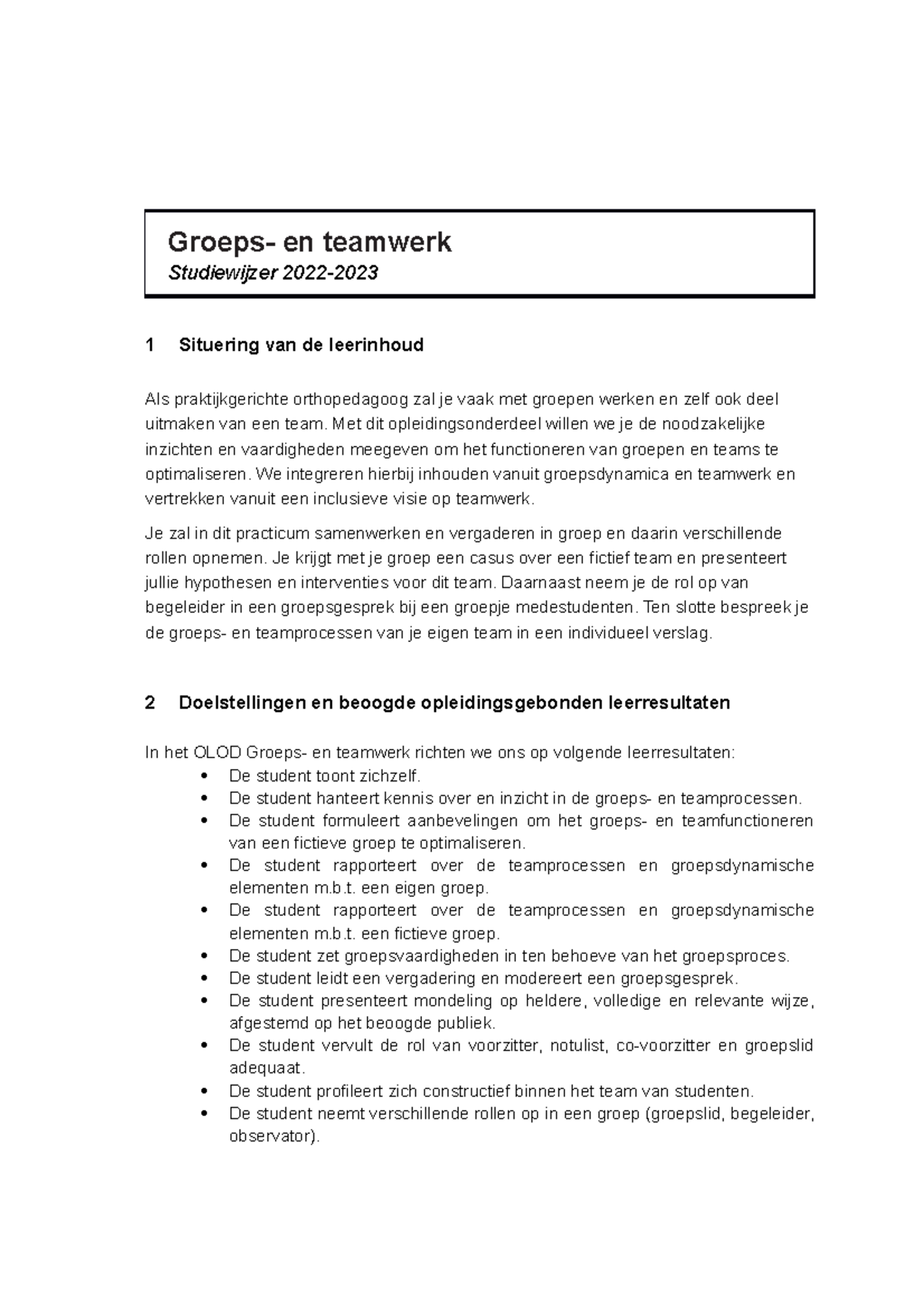 GTW Studiewijzer 2023 - Drtfgyuhiop - Groeps- En Teamwerk Studiewijzer ...