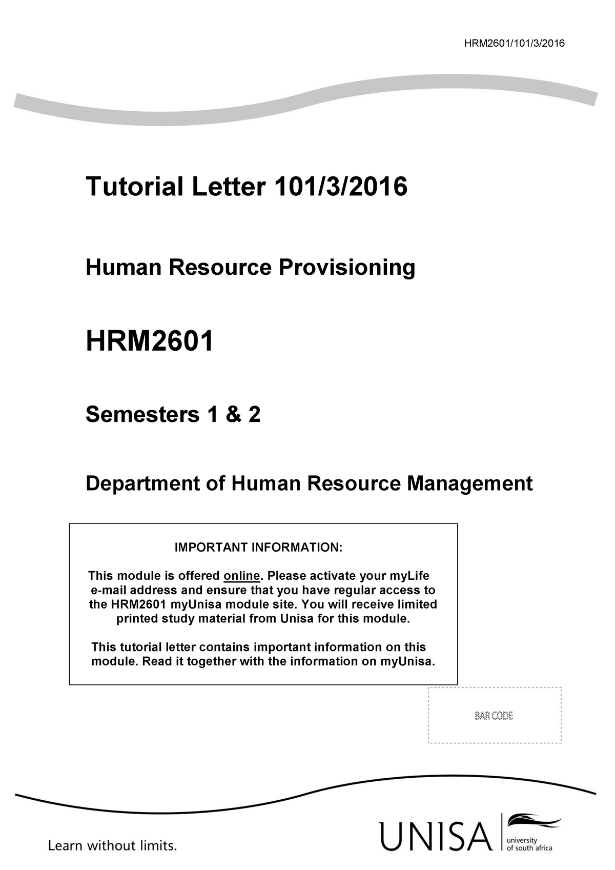 hrm2601 assignment 3