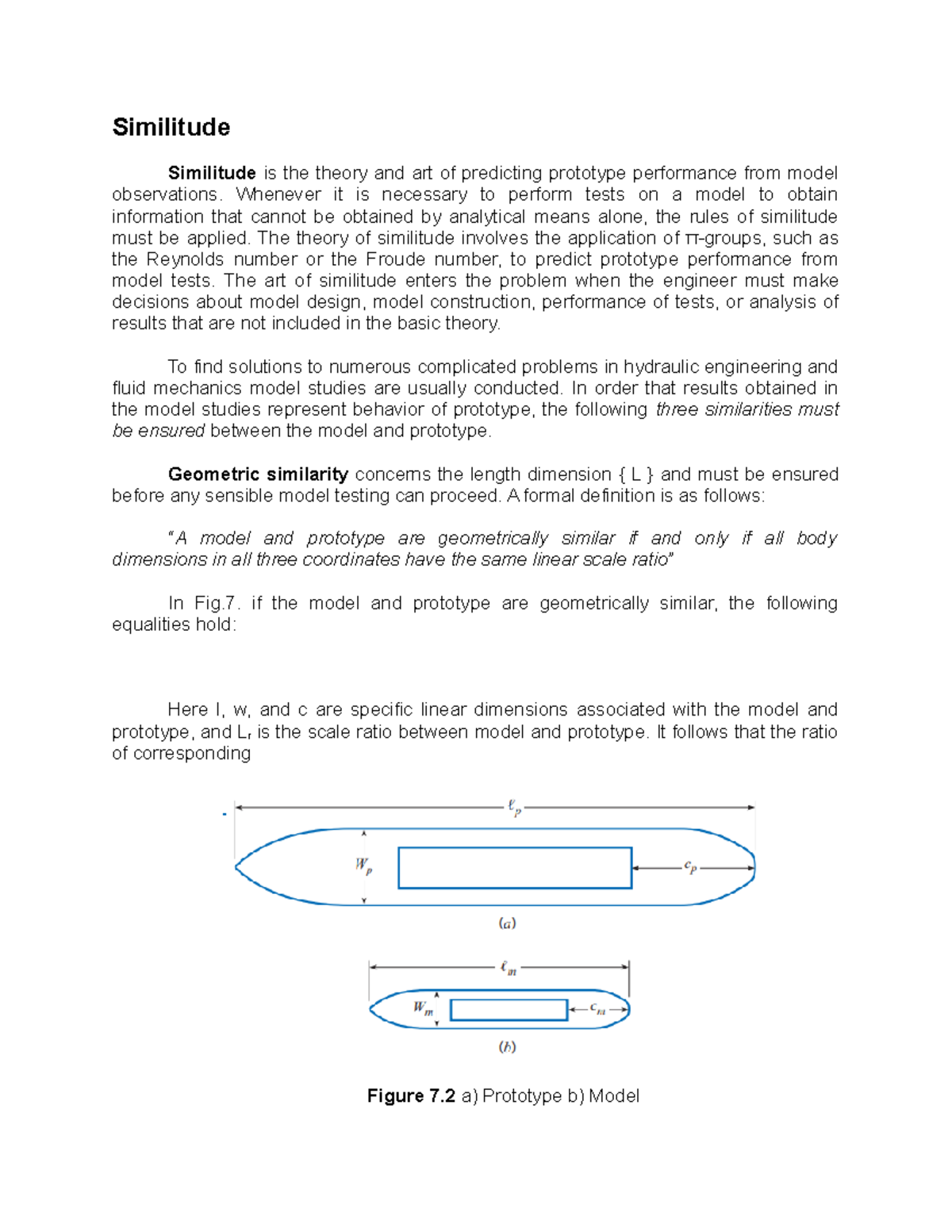 Similitude - Lecture notes 3 - Similitude Similitude is the theory and ...