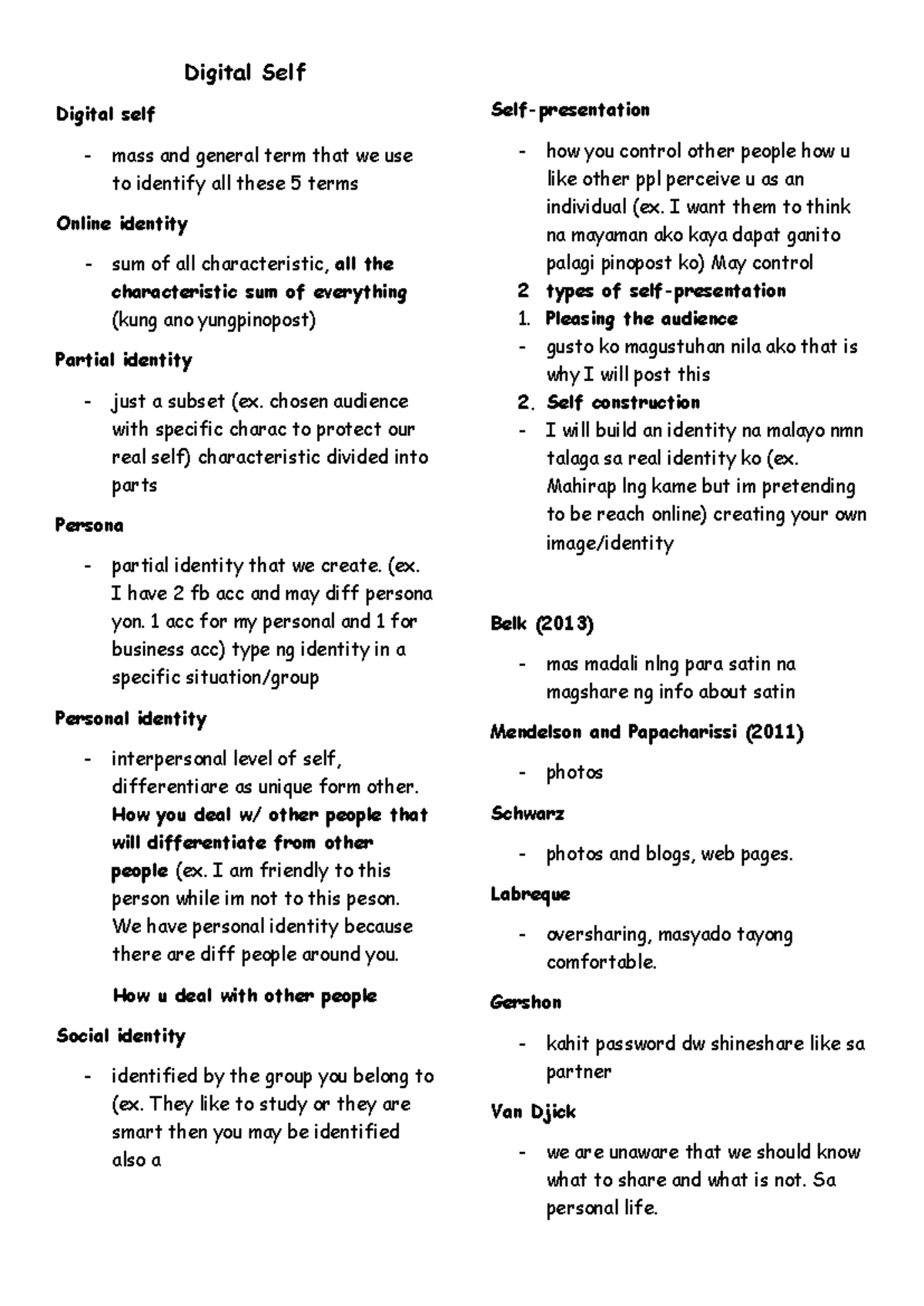 Digital Self - Uself - Digital Self Digital self - mass and general ...