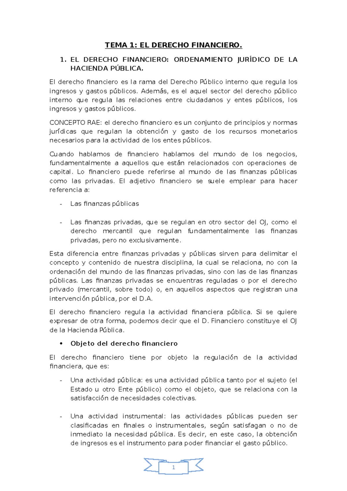 Tema 1 D - Apuntes Tema 1 Derecho Financiero Completado Con El Libro ...