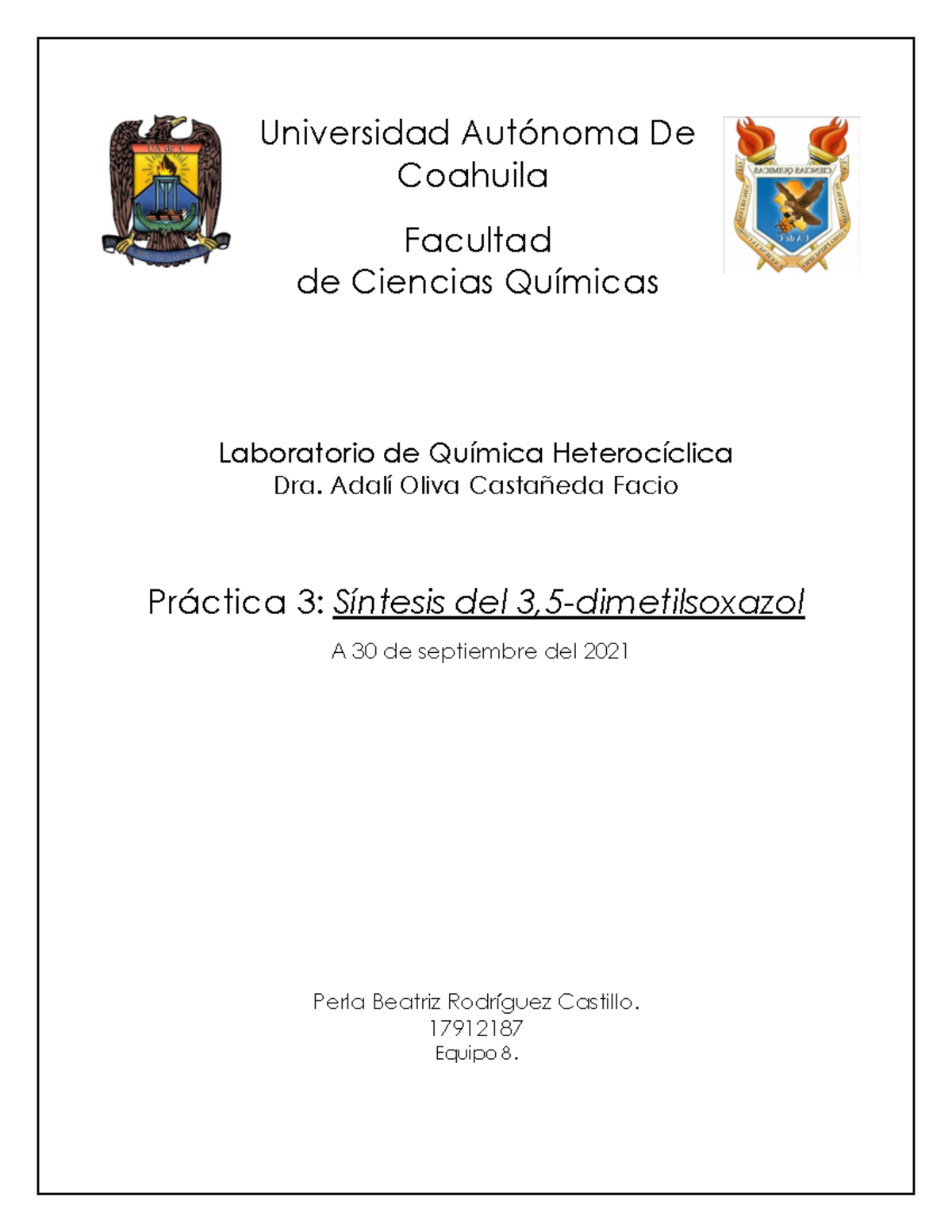 Prereporte Sobre Sintesis De Productos Organicos - Universidad Autónoma ...