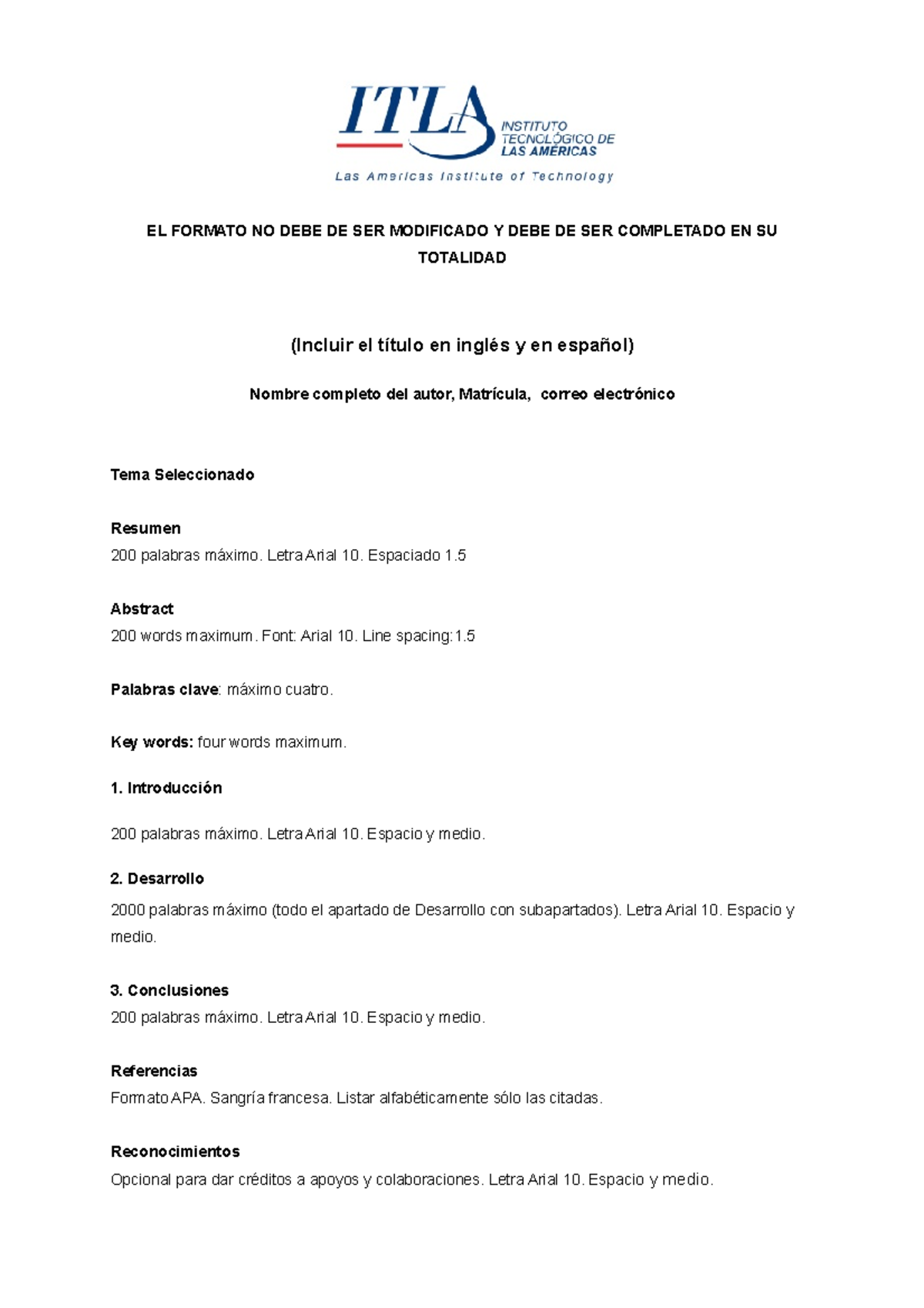 Formato - lMAA - EL FORMATO NO DEBE DE SER MODIFICADO Y DEBE DE SER ...