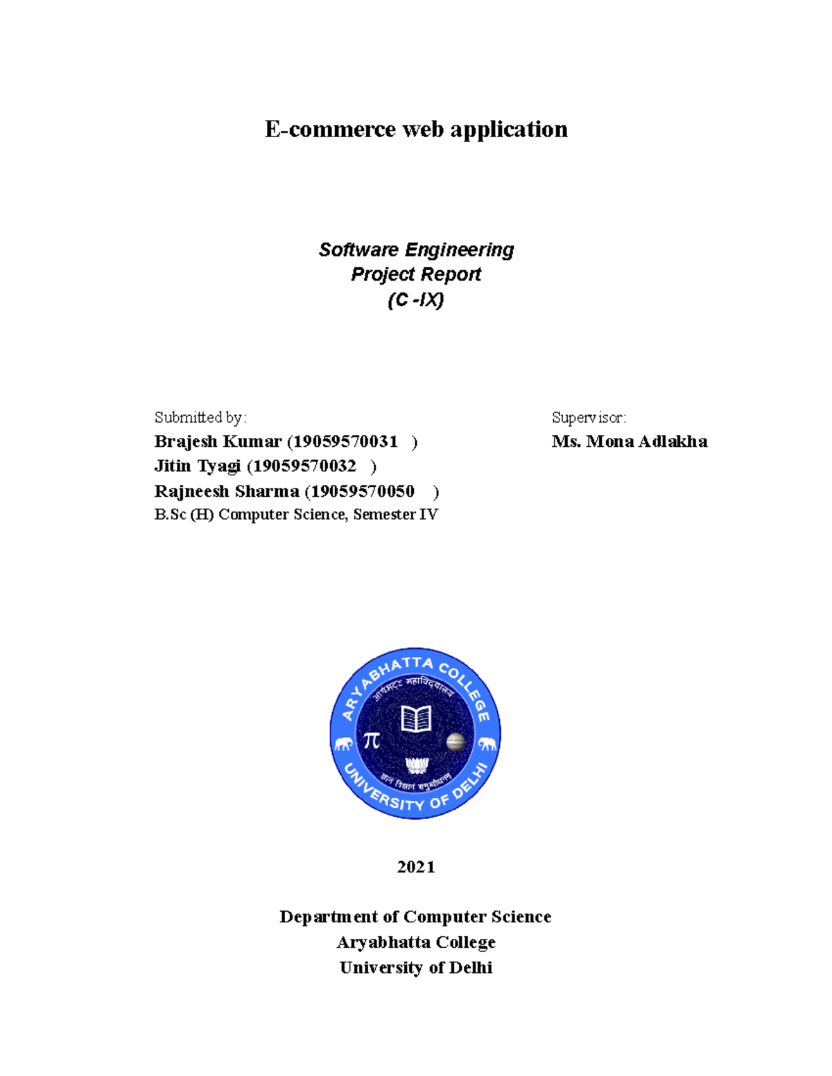 Group 13 Report Draft 2 - Software engineering project - E-commerce web ...
