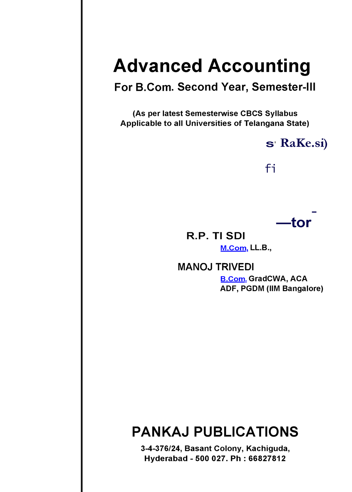 Advanced Accounting Study Material - Advanced Accounting For B. Second ...