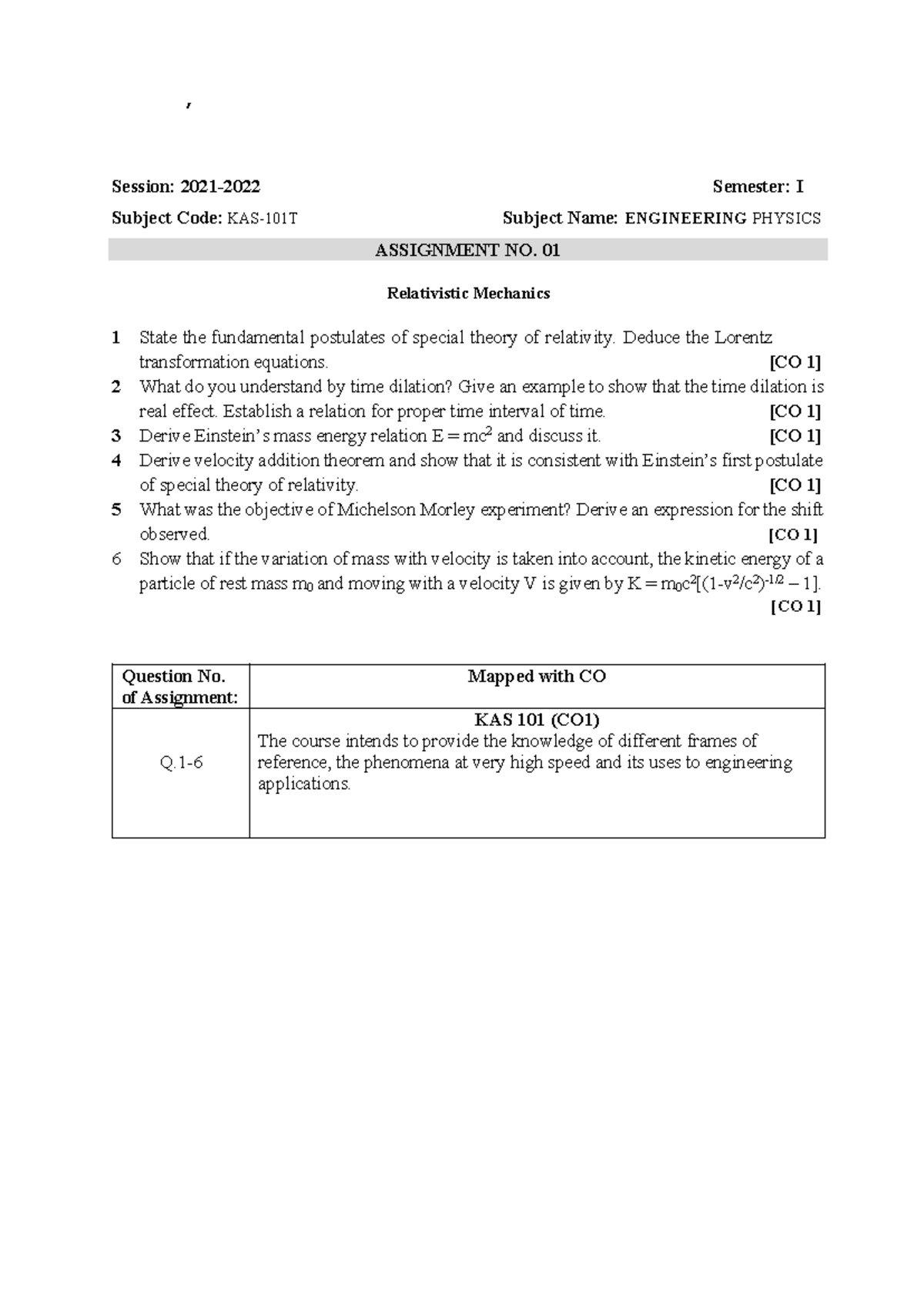 Unit_3_Engg._Physics_AKTU_Assignment.pdf - , Session: 2021-2022 ...