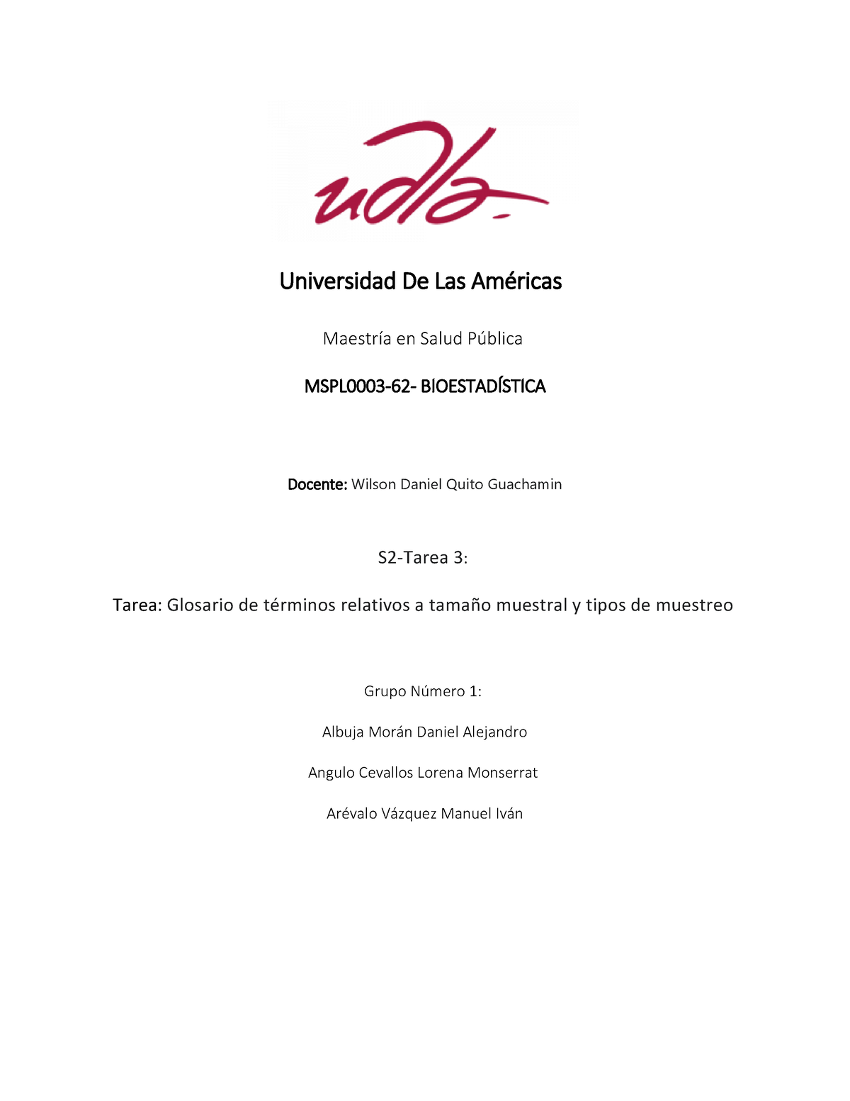 G S Glosario De T Rminos Relativos A Tama O Muestral Y Tipos De Muestreo Universidad De Las