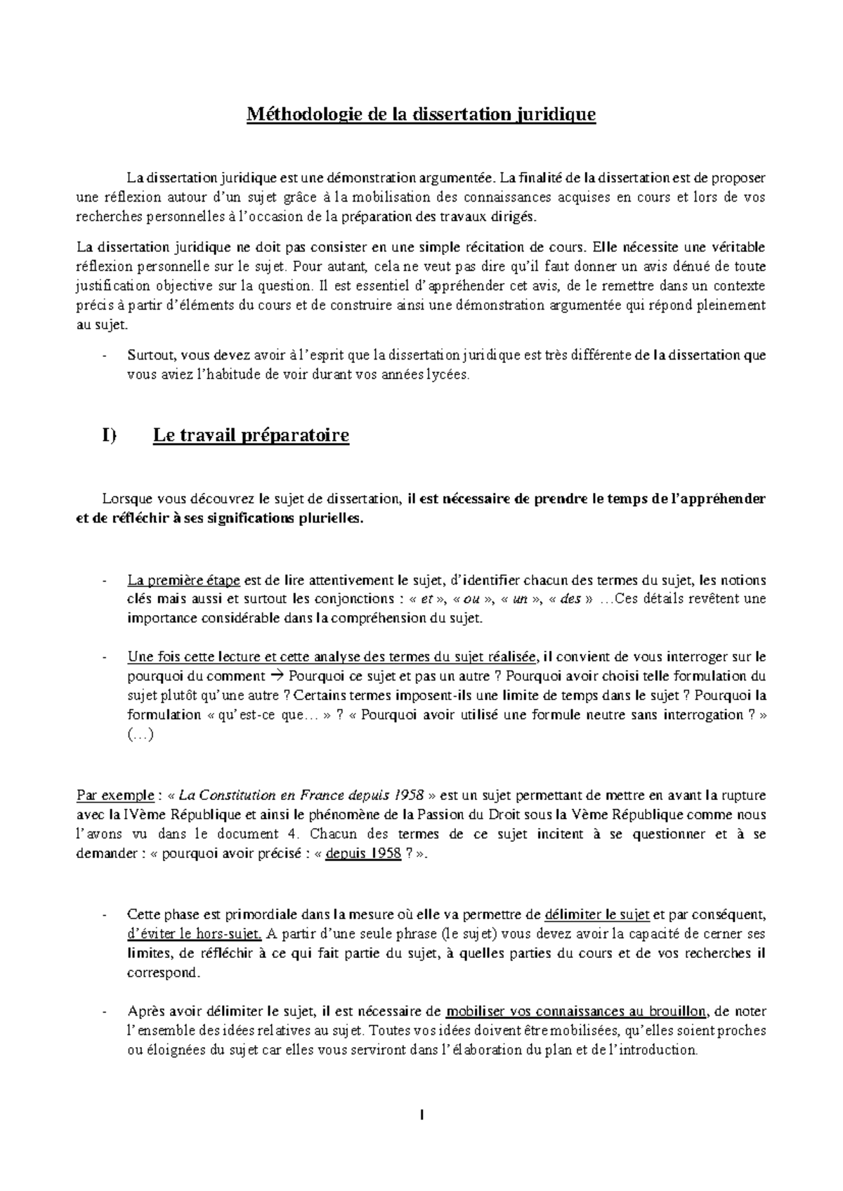 dissertation juridique droit du travail