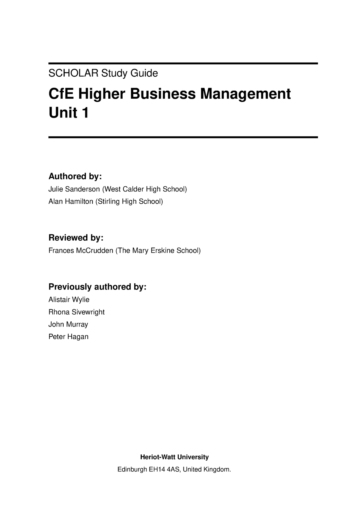 business management unit 1 case study
