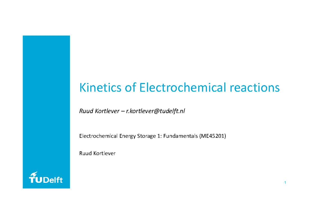 4EESME45201 of Electrochemical reactions