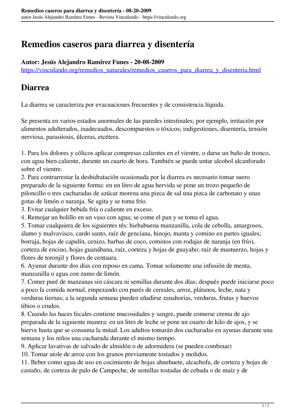 Remedios caseros para diarrea y disenteria - html Diarrea La diarrea se  caracteriza por evacuaciones - Studocu