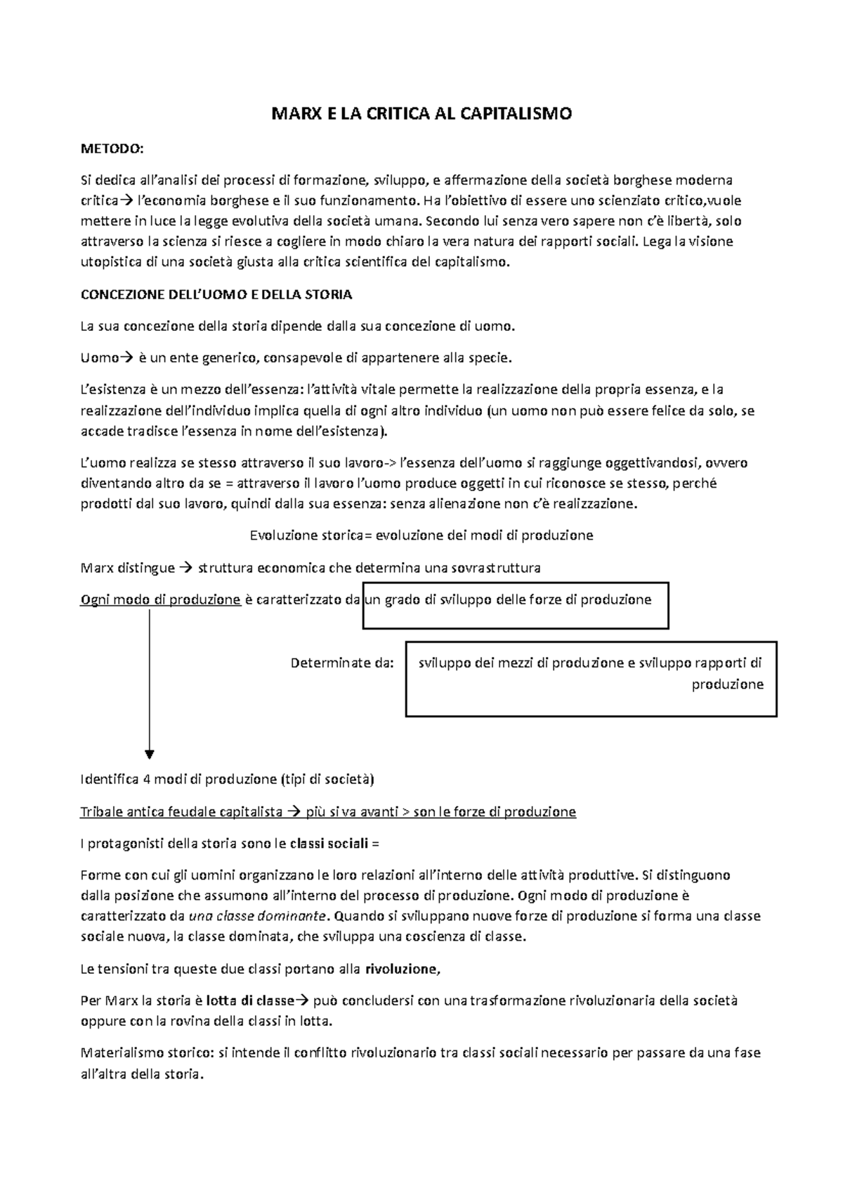MARX E LA Critica AL Capitalismo MARX E LA CRITICA AL CAPITALISMO