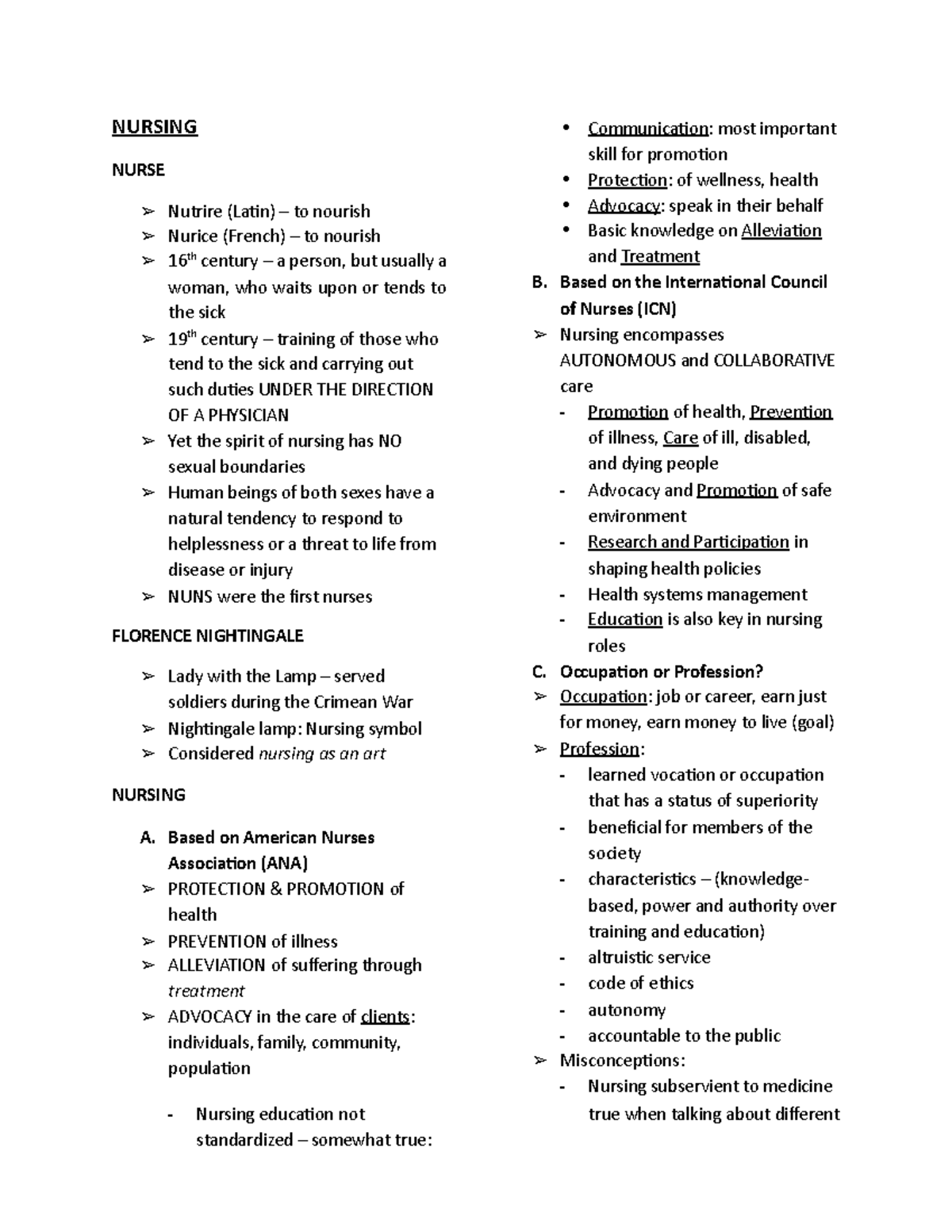 Nursing Notes 1 - This would be a big help to all students. - NURSING ...