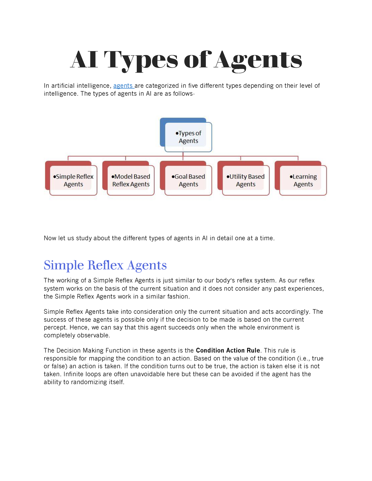 What Are the Different Types of Intelligent Agents?