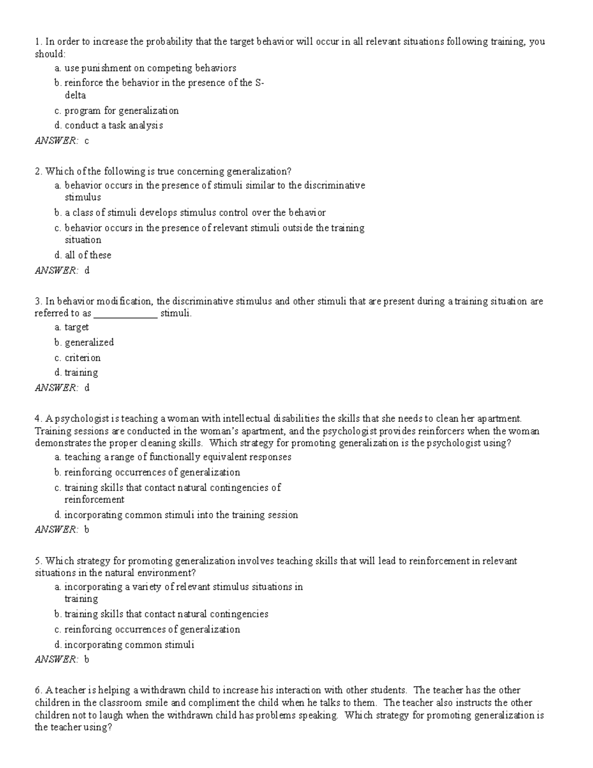 Chapter 19 Promoting Generalization - In order to increase the