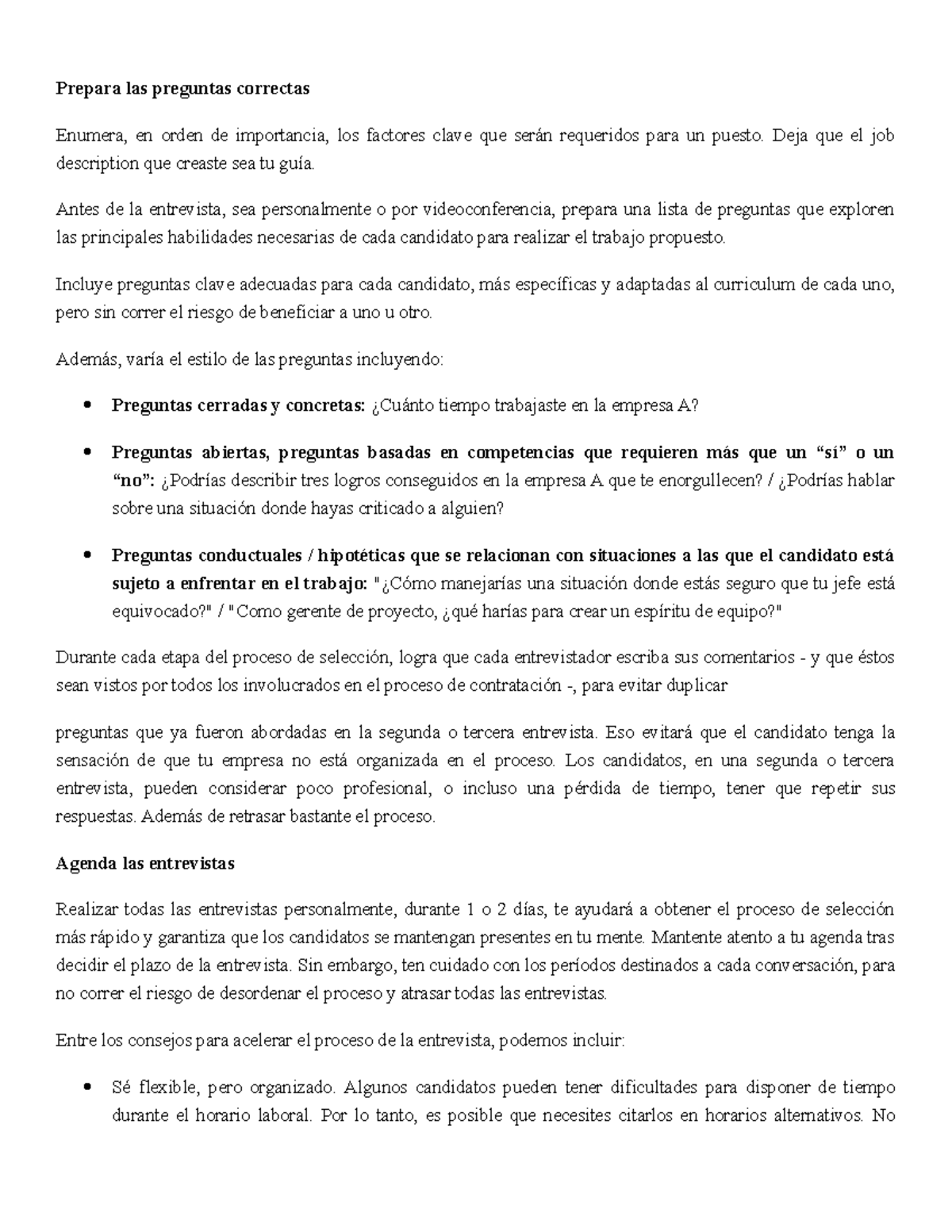 Tecnicas DE Reclutamiento Y Selec - Prepara las preguntas correctas ...