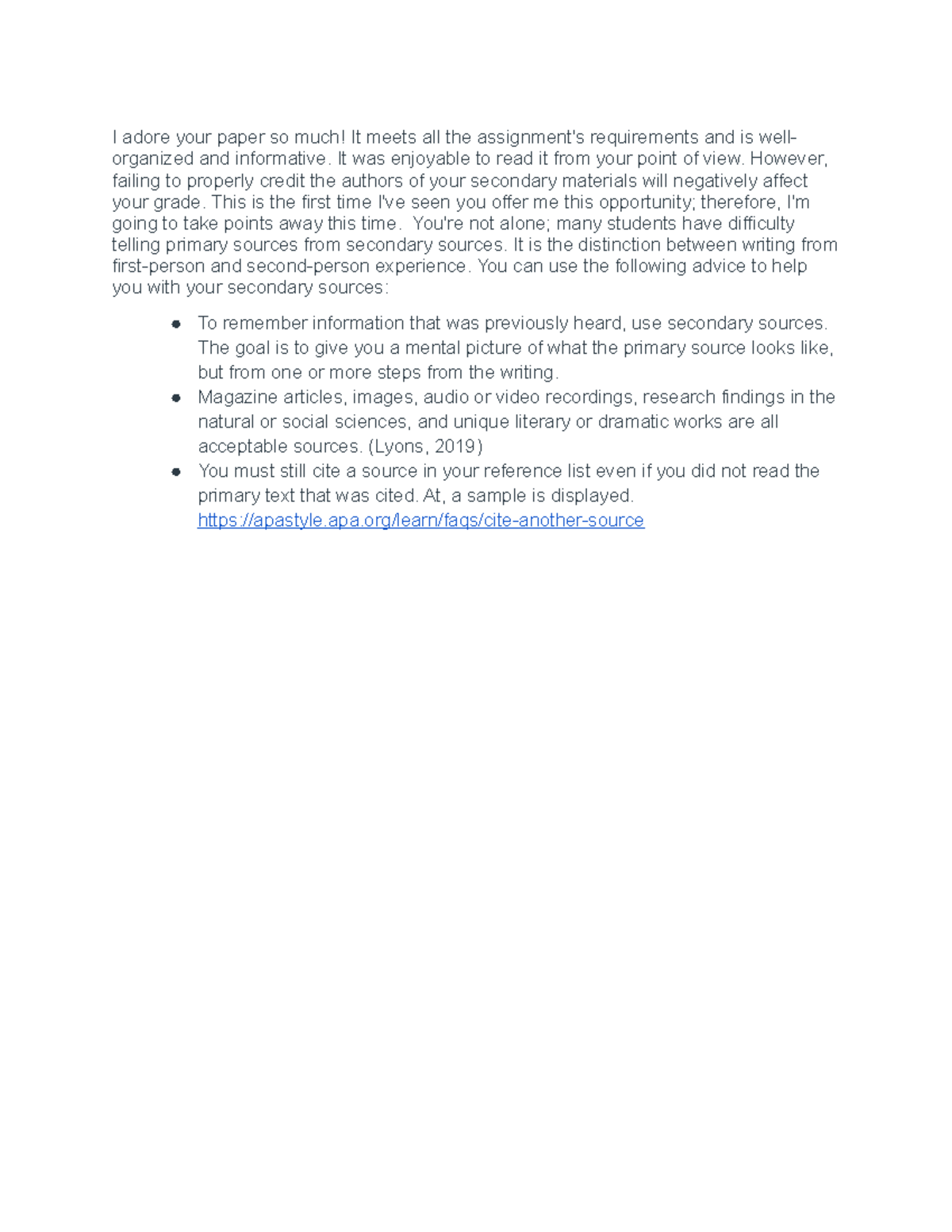 Unit 2 Discussion APA Formatting I adore your paper so much! It