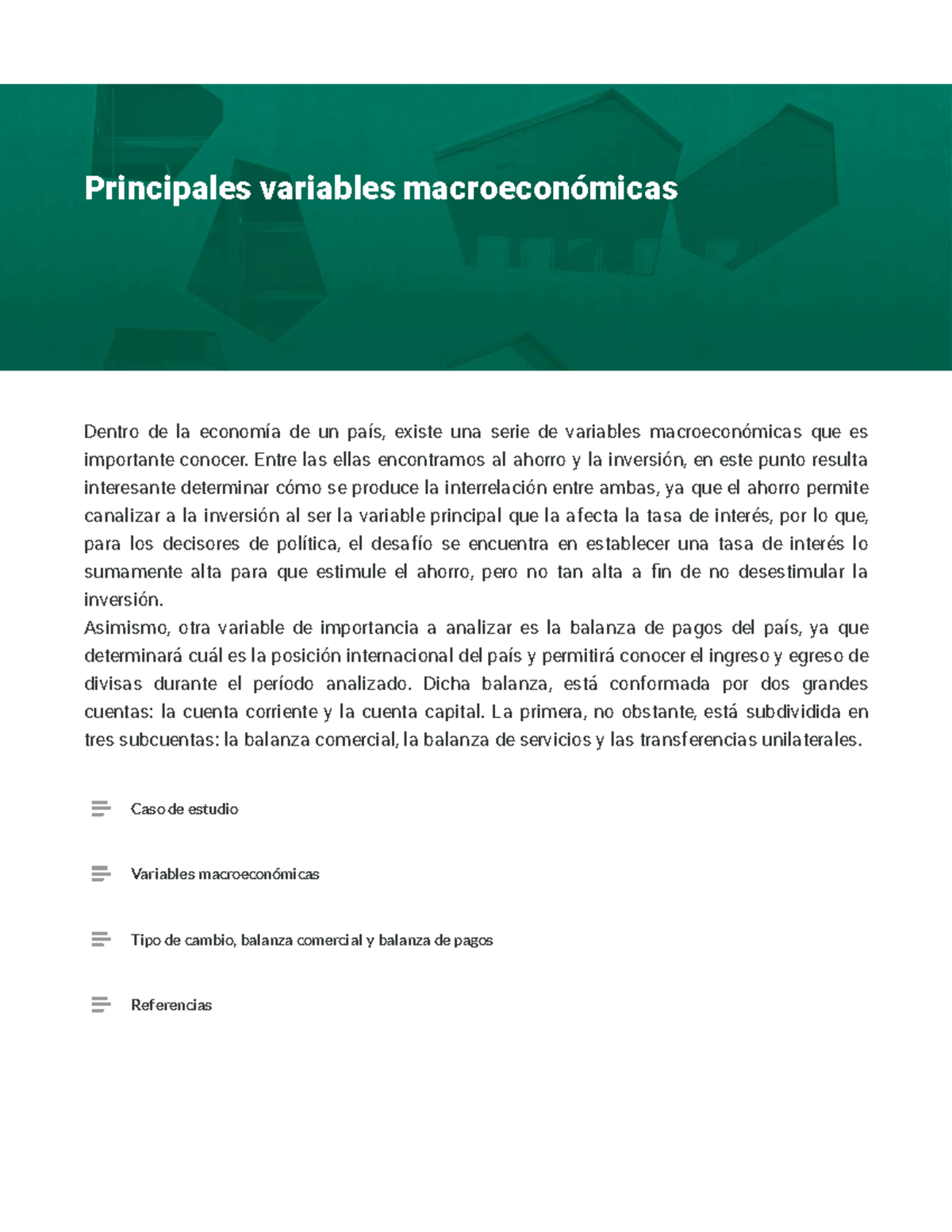 Lectura 2- Principales Variables Macroeconómicas - ####### Dentro De La ...