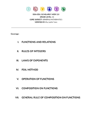 Relation and function detailed lesson plan - Relation and Function ...