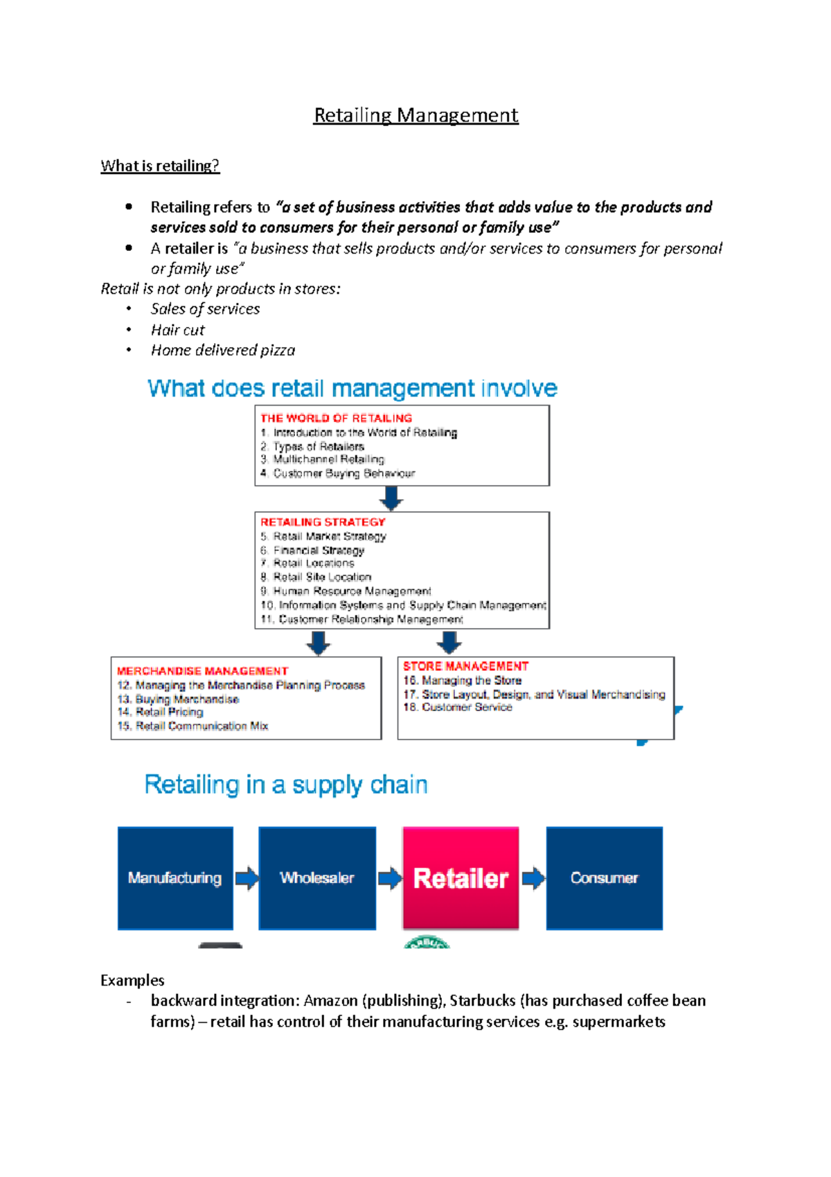Retailing Management - Lecture 1 & 2 - Retailing Management What is ...