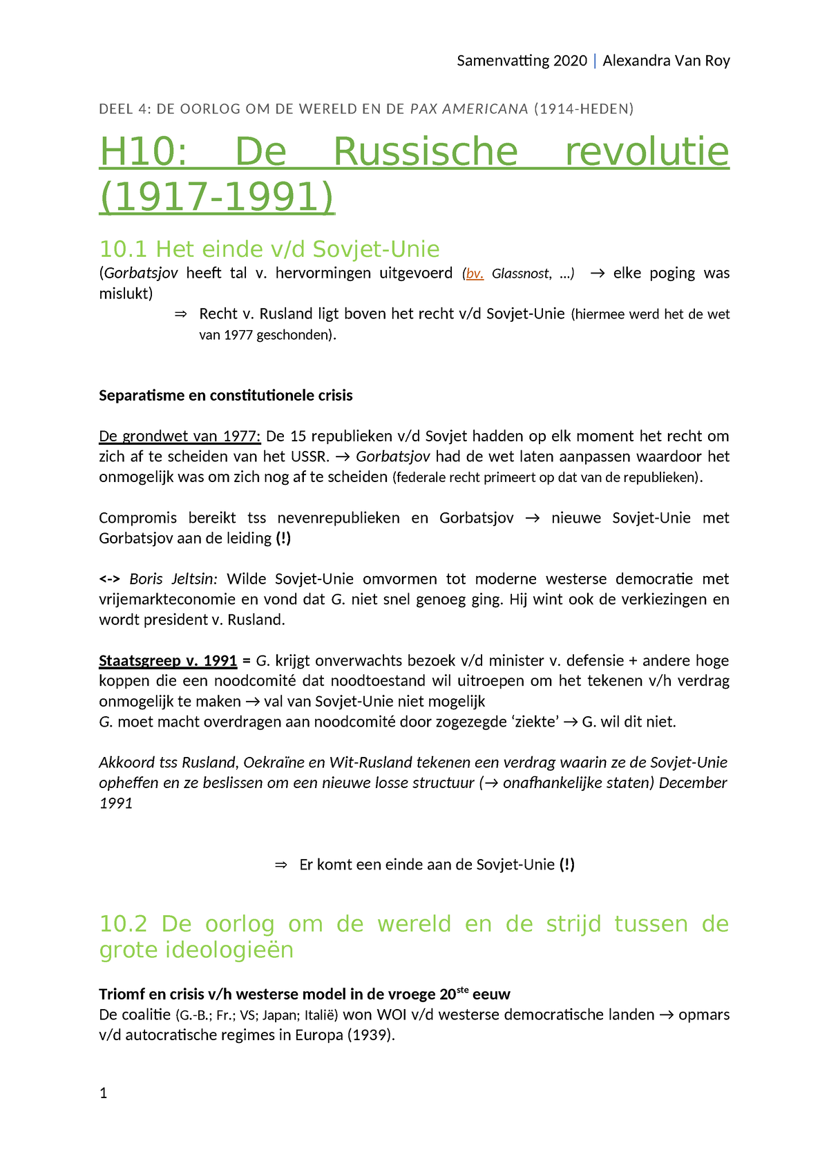 GPR-H10-H11 - Samenvatting Geschiedenis Van Het Publiekrecht - DEEL 4 ...